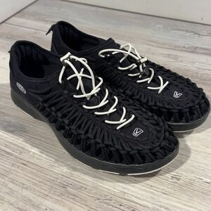 KEEN Uneek Cord Athletic Canvas Sport Shoes Sandals Sz 11.5 Black White